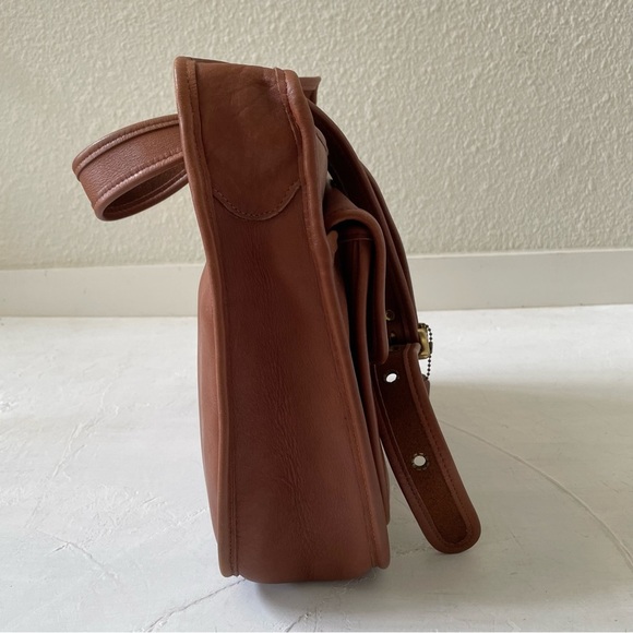 Vintage Coach Taft British Tan Crossbody Bag Shoulder Bag Made In USA 9980 - Picture 5 of 12